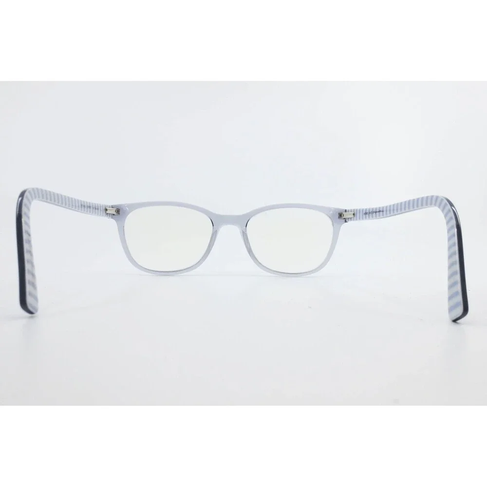 Kirkland Signature Natalie CRYGY Gray Black Striped Eyeglass Frames 51-18-140